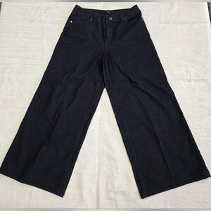 1822 Denim High-Waisted Wide-Leg Jeans - Dark Indigo Wash